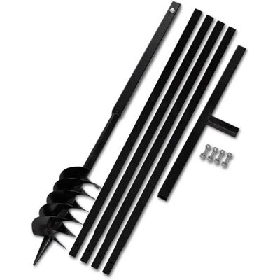 vidaXL Erdbohrer mit Griff 120 mm Verlängerungsrohr 5 m 270523 vidaXL Erdbohrer mit Griff 120 mm Verlängerungsrohr 5 m 270523