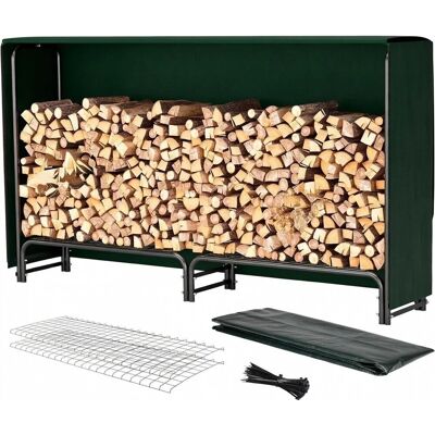 TTL GARDEN Kaminholzregal M 200×116×36 cm mit Schutzplane bis 400 kg Tragkraft – Großes Holzlager Outdoor & Indoor Pulverbeschichteter Stahlrahmen TTL GARDEN Kaminholzregal M 200×116×36 cm mit Schutzplane bis 400 kg Tragkraft – Großes Holzlager Outdoor & Indoor Pulverbeschichteter Stahlrahmen