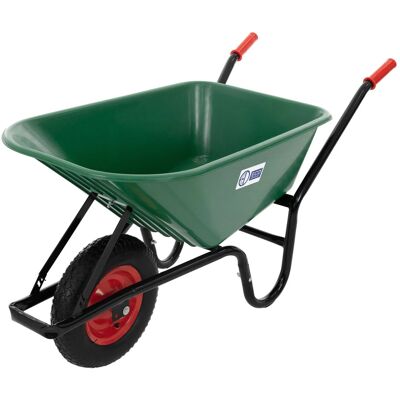 ECD Germany Gartenschubkarre 100 Liter Grün PP-Mulde Luftrad ECD Germany Gartenschubkarre 100 Liter Grün PP-Mulde Luftrad