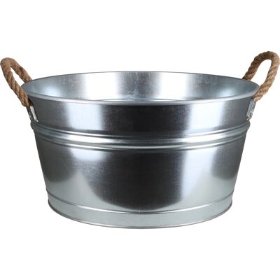 A.H.G. Wanne XXL mit zwei Seilgriffen 48 cm x 25 cm Zink A.H.G. Wanne XXL mit zwei Seilgriffen 48 cm x 25 cm Zink
