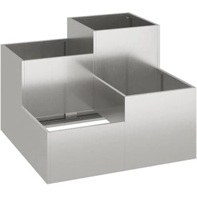 vidaXL Edelstahl Garten Pflanztopf 100x100x60cm - Topf vidaXL Edelstahl Garten Pflanztopf 100x100x60cm - Topf