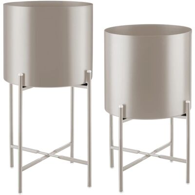 Tectake Pflanzenständer Mine 2 Teilig Im Industrial Style Großer und Kleiner Übertopf Abnehmbar 31 x 31 x 56 cm Taupe Tectake Pflanzenständer Mine 2 Teilig Im Industrial Style Großer und Kleiner Übertopf Abnehmbar 31 x 31 x 56 cm Taupe