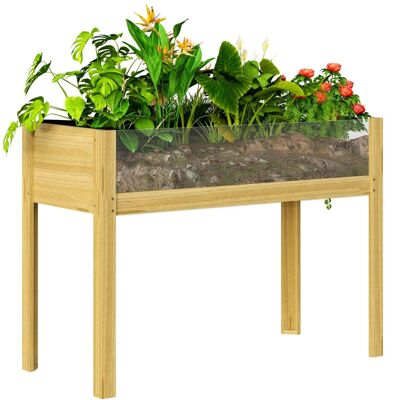 Outsunny Hochbeetkasten Tannenholz Naturholz 110L x 50B x 80H cm Outsunny Hochbeetkasten Tannenholz Naturholz 110L x 50B x 80H cm