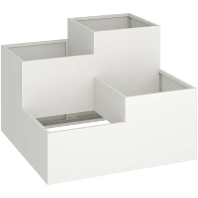 vidaXL Weißer Kunststoff Gartenpflanzer - Pflanzgefäß vidaXL Weißer Kunststoff Gartenpflanzer - Pflanzgefäß