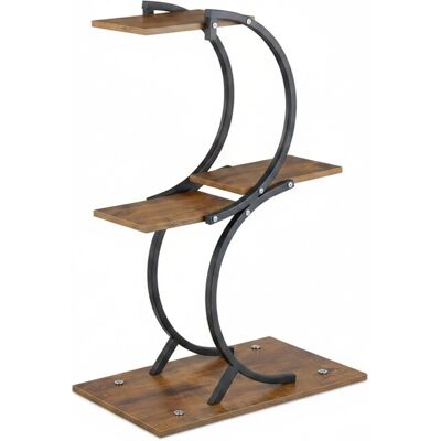Relaxdays Pflanzenständer Eisen MDF Braun Schwarz 4 Ablagen 76 cm x 48 cm x 30 cm 3,3 kg Relaxdays Pflanzenständer Eisen MDF Braun Schwarz 4 Ablagen 76 cm x 48 cm x 30 cm 3,3 kg