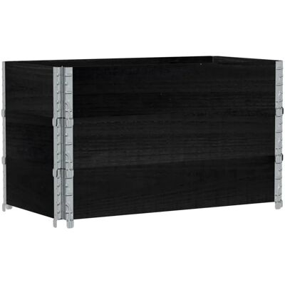 vidaXL Gartenpflanzgefäß Outdoor Blumen Topf Pflanzgefäß Schwarz Massives Kiefernholz - Garten Pflanzer vidaXL Gartenpflanzgefäß Outdoor Blumen Topf Pflanzgefäß Schwarz Massives Kiefernholz - Garten Pflanzer
