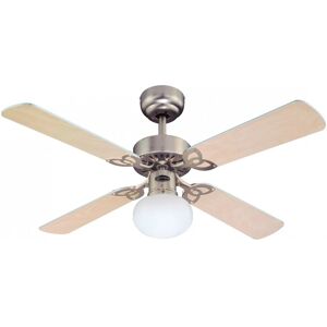 WESTINGHOUSE Westinghouse Deckenventilator Vegas Aluminium 105 cm mit Beleuchtung und Zugschnur WESTINGHOUSE Westinghouse Deckenventilator Vegas Aluminium 105 cm mit Beleuchtung und Zugschnur