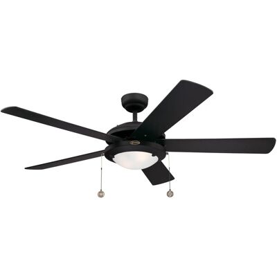 WESTINGHOUSE Deckenventilator Comet Schwarz 132 cm mit Beleuchtung und Zugketten WESTINGHOUSE Deckenventilator Comet Schwarz 132 cm mit Beleuchtung und Zugketten