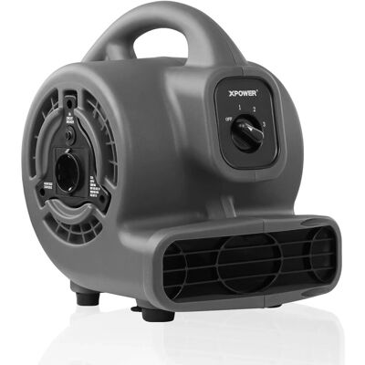 Xpower P-80A Mini-Zentrifugal-Luftbeweger mit 3 Geschwindigkeiten und Steckdosen Schwarz Xpower P-80A Mini-Zentrifugal-Luftbeweger mit 3 Geschwindigkeiten und Steckdosen Schwarz