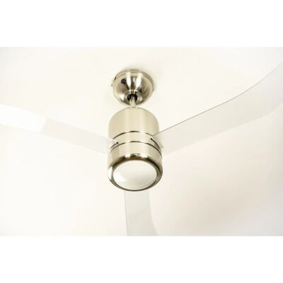 AIRERYDER Deckenventilator Loft Nickel - Transparent 112 cm mit Beleuchtung und Fernbedienung AIRERYDER Deckenventilator Loft Nickel - Transparent 112 cm mit Beleuchtung und Fernbedienung