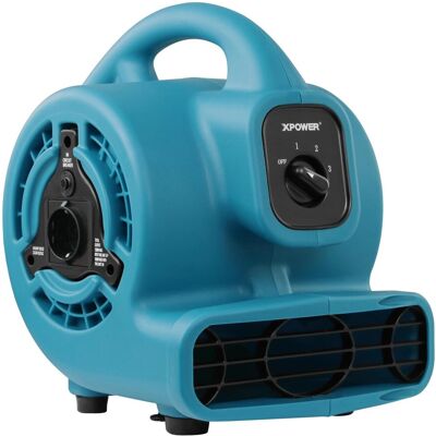 Xpower P-80A Mini-Zentrifugal-Luftbeweger mit 3 Geschwindigkeiten und Steckdosen Blau Xpower P-80A Mini-Zentrifugal-Luftbeweger mit 3 Geschwindigkeiten und Steckdosen Blau