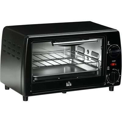 HOMCOM Mini Backofen 10 Liter 750W Backblech und Rost 36,5x26x22 cm Schwarz HOMCOM Mini Backofen 10 Liter 750W Backblech und Rost 36,5x26x22 cm Schwarz
