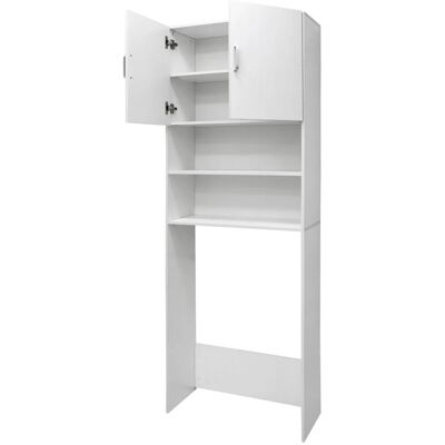 ECD Germany Waschmaschinenschrank 190 x 63 cm Weiß für Waschmaschine Trockner ECD Germany Waschmaschinenschrank 190 x 63 cm Weiß für Waschmaschine Trockner