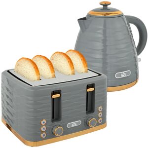 HOMCOM Wasserkocher und Toaster Set Stahl Grau 24,1L x 19,5B x 23,2H cm HOMCOM Wasserkocher und Toaster Set Stahl Grau 24,1L x 19,5B x 23,2H cm