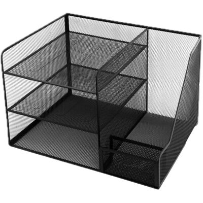 Relaxdays Schreibtisch Organizer Stahl Schwarz 5 Ablagen 23,5 cm x 37 cm x 30,5 cm Relaxdays Schreibtisch Organizer Stahl Schwarz 5 Ablagen 23,5 cm x 37 cm x 30,5 cm