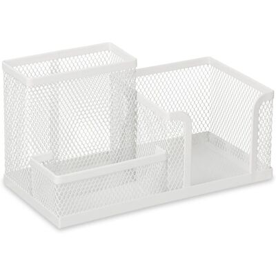 Relaxdays Schreibtisch-Organizer Stahl Weiß 3 Fächer 10 x 18,5 x 9,5 cm 220 g Relaxdays Schreibtisch-Organizer Stahl Weiß 3 Fächer 10 x 18,5 x 9,5 cm 220 g