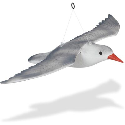 Relaxdays Vogelschreck Möwe PE Grau Weiß Wetterfest 22 cm x 59 cm x 41 cm 250 g Relaxdays Vogelschreck Möwe PE Grau Weiß Wetterfest 22 cm x 59 cm x 41 cm 250 g
