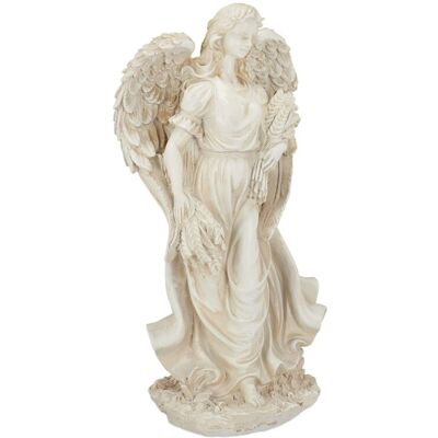 Relaxdays Grabengel Kunststein Cremeweiß Wetterfest 46,5 cm x 23 cm x 14 cm 2,3 kg Relaxdays Grabengel Kunststein Cremeweiß Wetterfest 46,5 cm x 23 cm x 14 cm 2,3 kg
