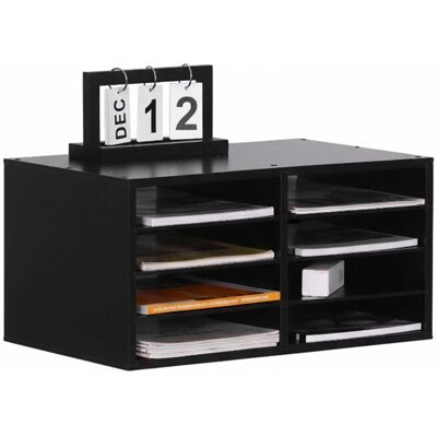 Relaxdays Dokumentenablage Bambus Schwarz 8 Fächer 25 cm x 49 cm x 31 cm 6 kg Relaxdays Dokumentenablage Bambus Schwarz 8 Fächer 25 cm x 49 cm x 31 cm 6 kg