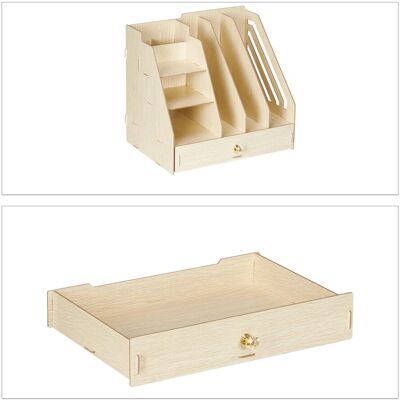 Relaxdays Schreibtisch-Organizer MDF Hellbraun mit Stehsammler 29,5 cm x 33 cm x 24 cm 1,4 kg Relaxdays Schreibtisch-Organizer MDF Hellbraun mit Stehsammler 29,5 cm x 33 cm x 24 cm 1,4 kg