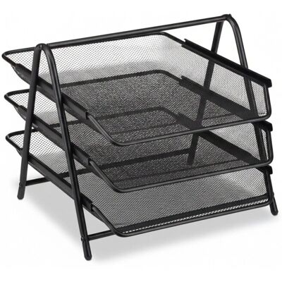 Relaxdays Dokumentenablage Metall Schwarz Ausziehbar 27 cm x 29,5 cm x 35,5 cm 1,1 kg Relaxdays Dokumentenablage Metall Schwarz Ausziehbar 27 cm x 29,5 cm x 35,5 cm 1,1 kg