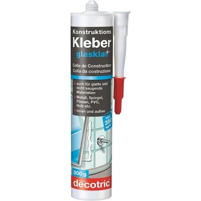 Decotric Konstruktions-Kleber 300 g Glasklar Decotric Konstruktions-Kleber 300 g Glasklar