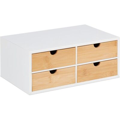 Relaxdays Schreibtisch-Organizer - Bambus & MDF, 4 Schubladen, 14x33x21cm Relaxdays Schreibtisch-Organizer - Bambus & MDF, 4 Schubladen, 14x33x21cm
