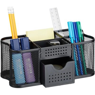 Relaxdays Schreibtisch Organizer Stahl und Kunststoff Schwarz 23,5 cm x 11,5 cm x 10 cm 0,6 kg Relaxdays Schreibtisch Organizer Stahl und Kunststoff Schwarz 23,5 cm x 11,5 cm x 10 cm 0,6 kg