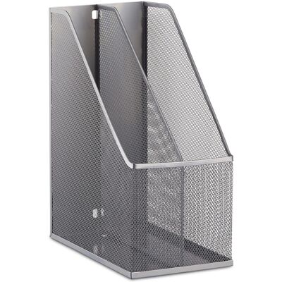 Relaxdays Stehsammler Metall Silber mit 2 Fächern 31,5 cm x 14,3 cm x 25 cm 1 kg Relaxdays Stehsammler Metall Silber mit 2 Fächern 31,5 cm x 14,3 cm x 25 cm 1 kg