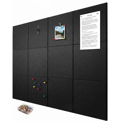 Relaxdays Filzpinnwand Quadrat Filz Schwarz Selbstklebend 12x 30 cm x 30 cm x 0,9 cm Relaxdays Filzpinnwand Quadrat Filz Schwarz Selbstklebend 12x 30 cm x 30 cm x 0,9 cm