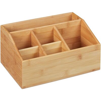 Relaxdays Schreibtisch Organizer Bambus Natur Mit 6 Fächern 14 cm x 28 cm x 20 cm 1 kg Relaxdays Schreibtisch Organizer Bambus Natur Mit 6 Fächern 14 cm x 28 cm x 20 cm 1 kg