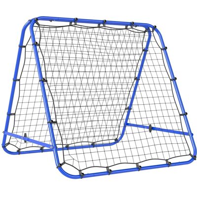 HOMCOM Fußball Rebounder Tragbar PE Stahl Blau 100L x 95T x 90H cm HOMCOM Fußball Rebounder Tragbar PE Stahl Blau 100L x 95T x 90H cm