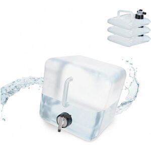 Relaxdays Wasserkanister Kunststoff Transparent Schwarz Faltbar 5, 4er Set Relaxdays Wasserkanister Kunststoff Transparent Schwarz Faltbar 5, 4er Set