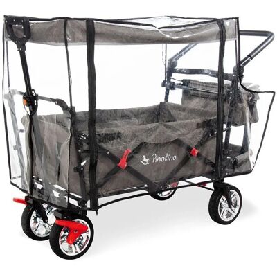 Pinolino Klappbollerwagen Addplus Mit Bremse Grau Meliert Inkl. Regenschutz Pinolino Klappbollerwagen Addplus Mit Bremse Grau Meliert Inkl. Regenschutz