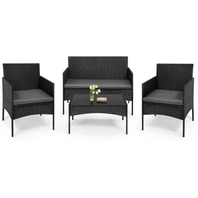 Woltu - OutdoorLoungeSet - Grau - 4-teilig - Outdoor lounge set Woltu - OutdoorLoungeSet - Grau - 4-teilig - Outdoor lounge set