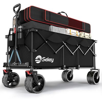 Sekey XXXL Bollerwagen Faltbar 200KG 300L Schwarz Sekey XXXL Bollerwagen Faltbar 200KG 300L Schwarz
