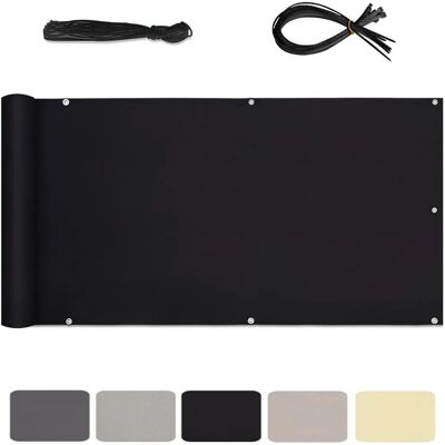 Sekey Balkonsichtschutz Polyester Blickdichte Windschutz Reißfest Schwarz 120x300cm Sekey Balkonsichtschutz Polyester Blickdichte Windschutz Reißfest Schwarz 120x300cm