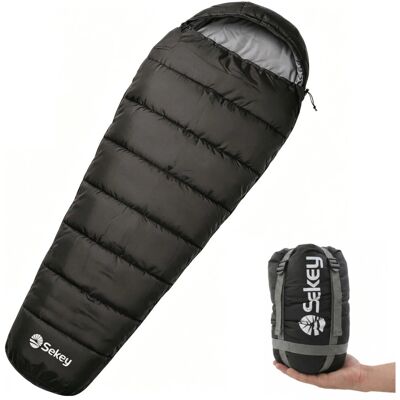 Sekey Schlafsack 220x80x50cm Mumienschlafsack Camping 0,9kg Anthrazit Sekey Schlafsack 220x80x50cm Mumienschlafsack Camping 0,9kg Anthrazit