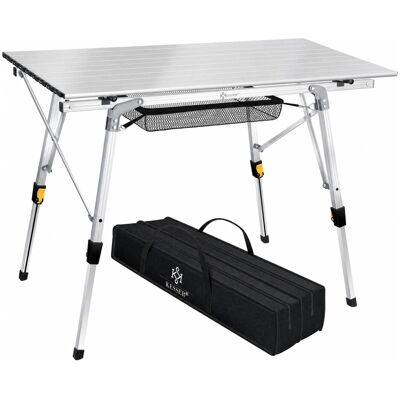 KESSER Campingtisch Faltbar mit Aluminiumrahmen 90 x 53 cm Silber KESSER Campingtisch Faltbar mit Aluminiumrahmen 90 x 53 cm Silber