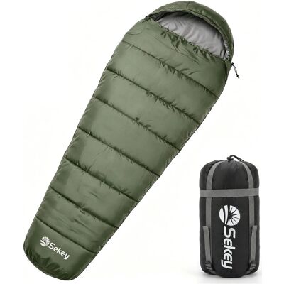 Sekey Schlafsack 220x80x50cm Mumienschlafsack Camping 1,7kg Grün Sekey Schlafsack 220x80x50cm Mumienschlafsack Camping 1,7kg Grün