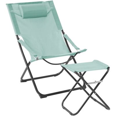 Svita Tomra Liegestuhl Mit Hocker Klappbar Campingstuhl Kopfkissen Blau Svita Tomra Liegestuhl Mit Hocker Klappbar Campingstuhl Kopfkissen Blau