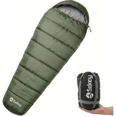 Sekey Schlafsack 220x80x50cm Mumienschlafsack Camping 0,9kg Grün Sekey Schlafsack 220x80x50cm Mumienschlafsack Camping 0,9kg Grün