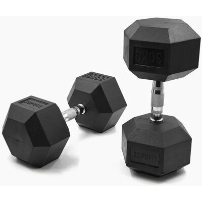 Suprfit Hex Gummi-Kurzhanteln Paar 30 kg Suprfit Hex Gummi-Kurzhanteln Paar 30 kg