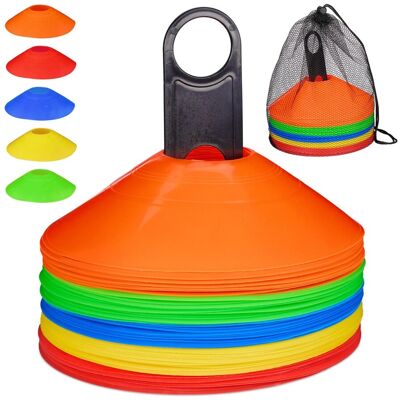 Relaxdays Markierungshütchen 50er Set Kunststoff Bunt Biegsam Stapelbar 5 cm x 19 cm 1 kg Relaxdays Markierungshütchen 50er Set Kunststoff Bunt Biegsam Stapelbar 5 cm x 19 cm 1 kg