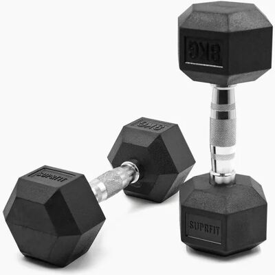 Suprfit Hex Gummi-Kurzhanteln Paar 8 kg Suprfit Hex Gummi-Kurzhanteln Paar 8 kg