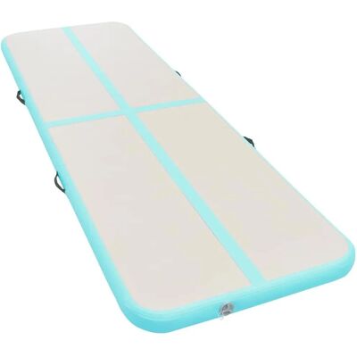 vidaXL Aufblasbare Turnmatte mit Pumpe - 400cm PVC Grün - Trainingsmatte vidaXL Aufblasbare Turnmatte mit Pumpe - 400cm PVC Grün - Trainingsmatte
