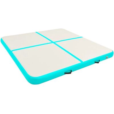 vidaXL Aufblasbare Turnmatte mit Pumpe 200x200x15 cm PVC Grün - Turnmatte vidaXL Aufblasbare Turnmatte mit Pumpe 200x200x15 cm PVC Grün - Turnmatte