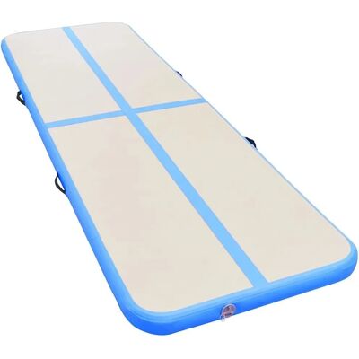 vidaXL Aufblasbare Turnmatte mit Pumpe - 500cm PVC Blau - Gymnastikmatte vidaXL Aufblasbare Turnmatte mit Pumpe - 500cm PVC Blau - Gymnastikmatte