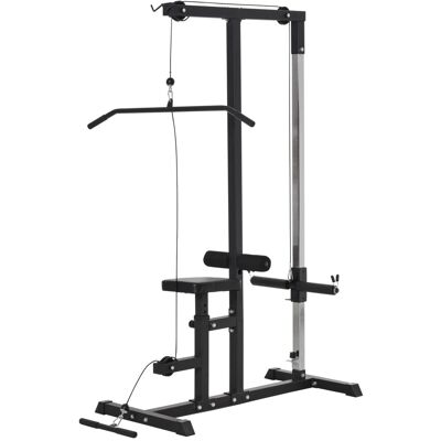HOMCOM Kraftturm Dip-Station mit Verstellbarem Sitz Stahl 107x120x190cm Schwarz HOMCOM Kraftturm Dip-Station mit Verstellbarem Sitz Stahl 107x120x190cm Schwarz