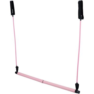 Relaxdays Pilatesstab mit Widerstandsbändern Stahl Pink Schwarz Zerlegbar 91 cm x 3 cm 0,6 kg Relaxdays Pilatesstab mit Widerstandsbändern Stahl Pink Schwarz Zerlegbar 91 cm x 3 cm 0,6 kg